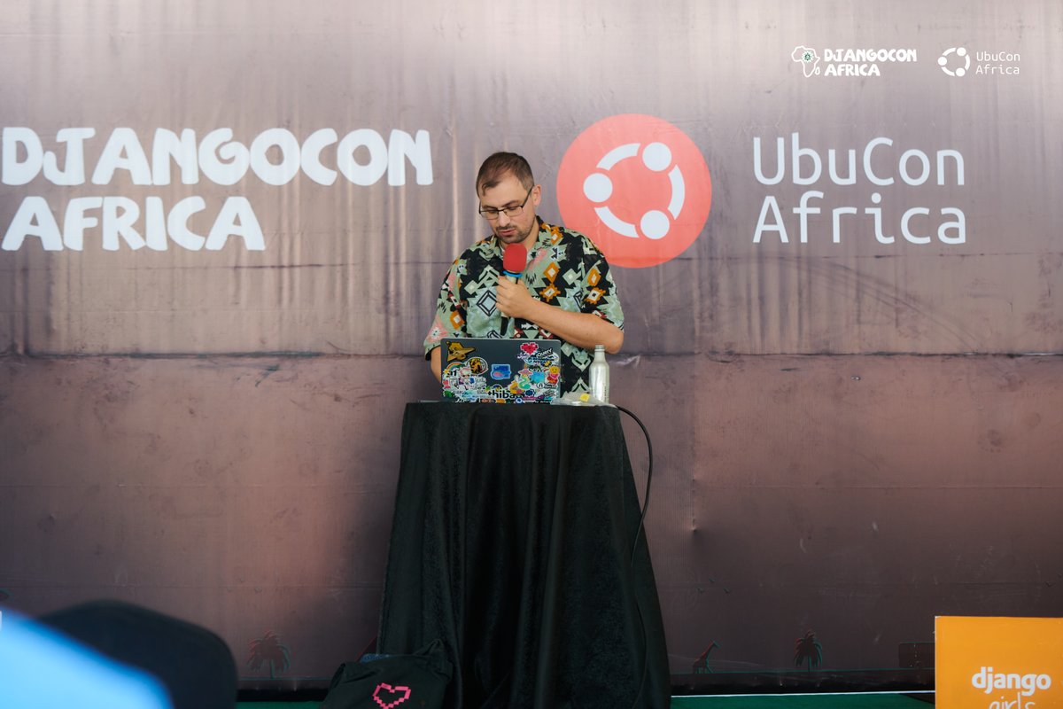 🎤Thibaud Colas ( <a href="/thibaud_colas/">Thibaud</a> ) at #DjangoConAfrica2025 + #UbuConAfrica on: "The future of Django"🚀

#djcafrica #djcafrica25 #DjangoConAfrica #UbuCon #DjangoCon