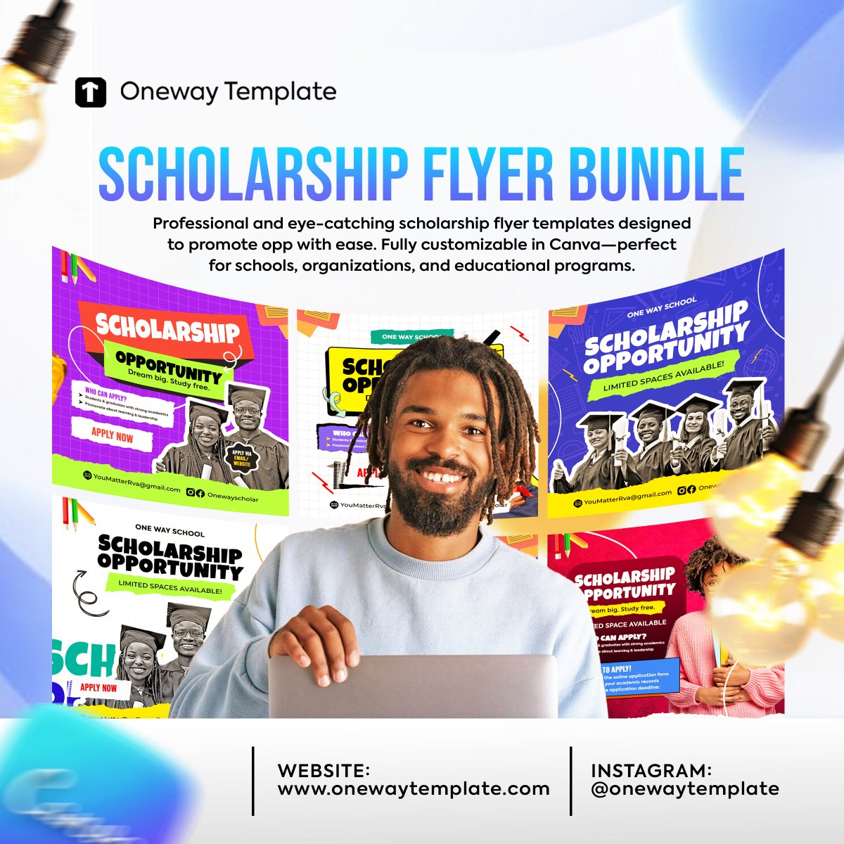 onewaytemplate's tweet photo. The Scholarship Flyer Bundle for Canva offers professionally designed, eye-catching templates to showcase scholarship opportunities.
Link on comments.
#graphicdesign #graphicdesigner #logodesignservices #logo #fiverr #adobeillustrator #photoshop #creativedesign #creativity https://t.co/B1HJgrfWm7