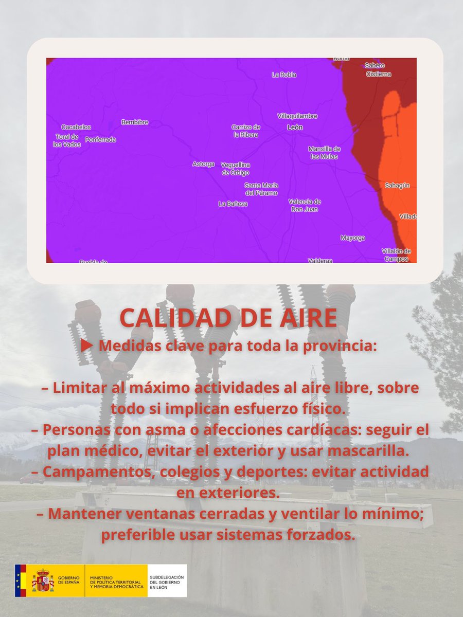 El humo de los incendios forestales ha degradado gravemente la calidad del aire en El Bierzo, León y alrededores. Se recomienda evitar salir, sobre todo si tienes problemas respiratorios o cardíacos.
Campamentos, deportes al aire libre y actividades naturales están desaconsejados