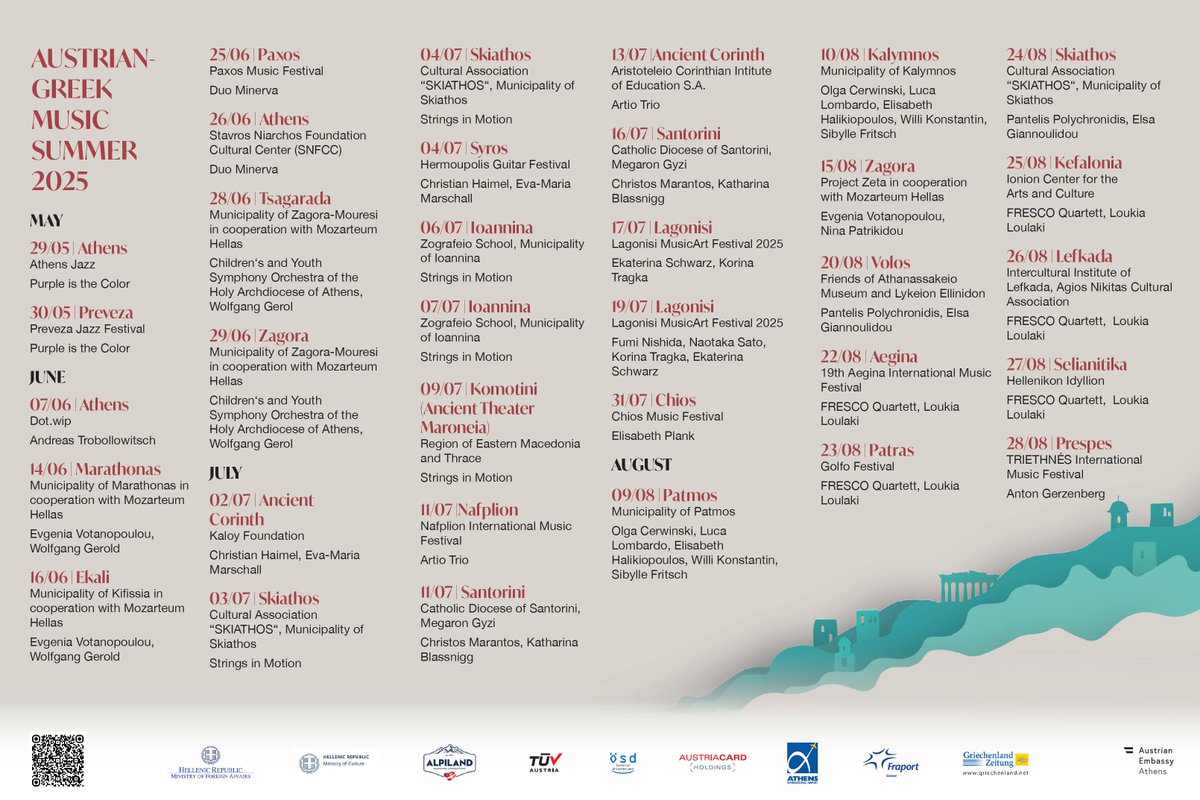 2/4

The concert on Akrata scheduled for the 24th has been swapped out for something equally amazing… get ready for a NEW performance in Kefalonia! 🎤🎸

📅 New Date: 25th August
📍 New Venue: Ionian Centre of Arts and Culture, Kefalonia 🎭