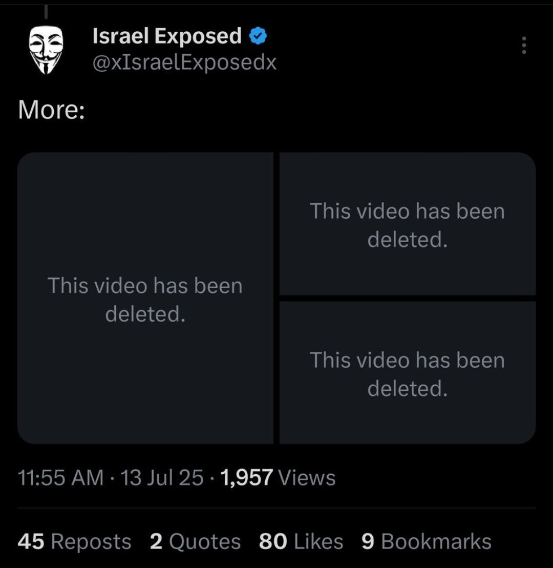 <a href="/shaunking/">Shaun King</a> <a href="/elonmusk/">Elon Musk</a> X has been quietly deleting war crimes videos without notification or flagging the posts. Like this: