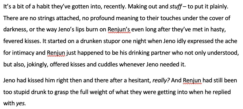 xinqrens's tweet photo. excerpts from stories i’ll never finish

alternatively: my jenren/renmin wips that will probably never see the light of day

(or in other words: i miss days gone by, i miss my talent) https://t.co/FaA5aUzegd