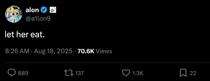 Just one tweet.

Day 95 of posting  $LLM to ATH 🍔