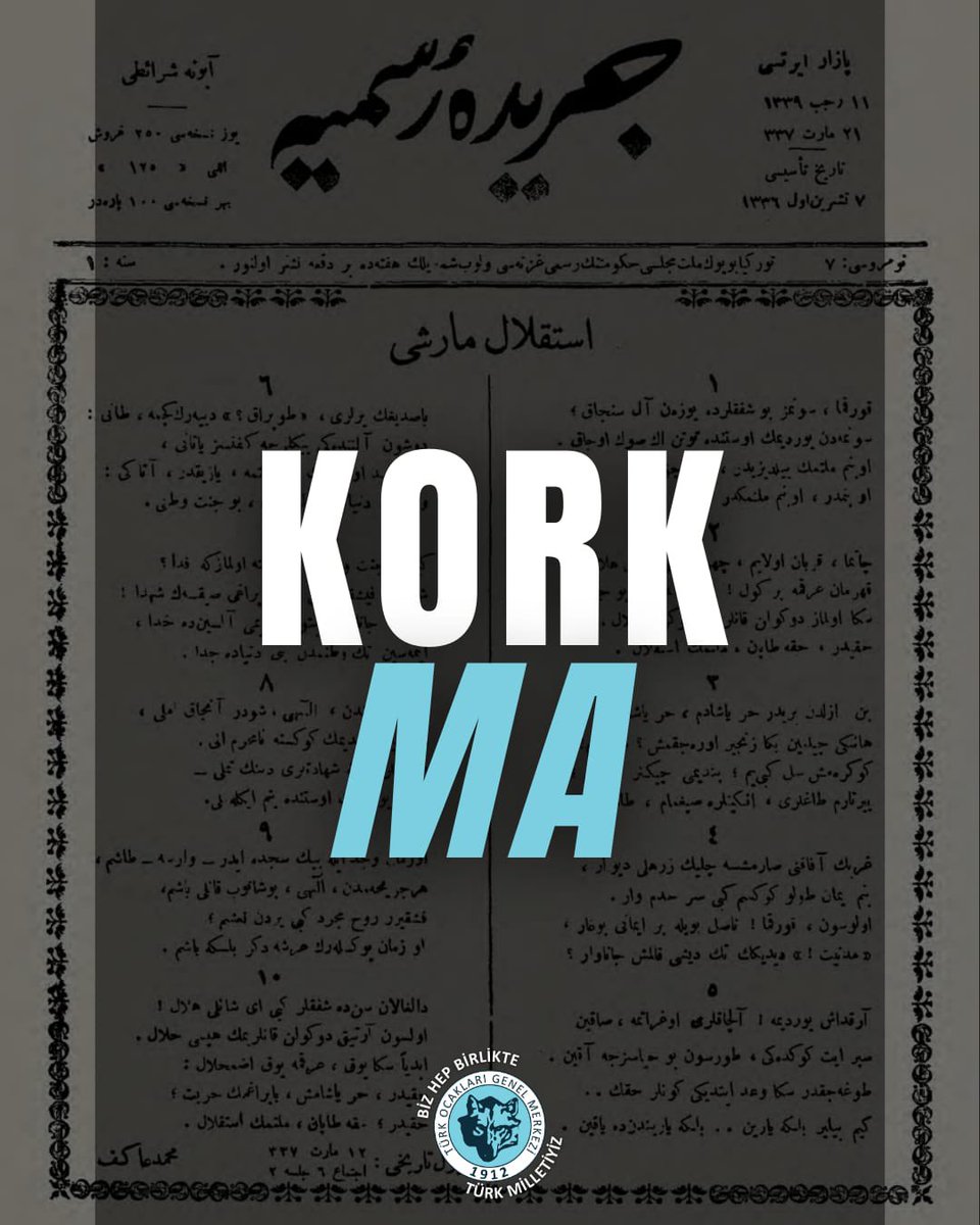Bu marşı ruhunda hissetmeyenlerle aynı millete mensup değiliz❗️🇹🇷

“Ebediyen sana yok, ırkıma yok izmihlâl:
Hakkıdır, hür yaşamış bayrağımın hürriyet;
Hakkıdır, Hakk’a tapan milletimin istiklâl!”
