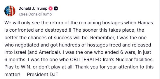 📌📌للمهتمين تحليلي وتفنيدي  و تصويبي لادعاءات 
Fact checks  ترامب اليوم 👇🏼
التي وردت في تغريدة مال المديح فيها ونسب انجازات له لم تحدث !!
قبل ساعات من الرئيس ترامب ولقائه مع زيلنسكي وزعماء أوروبا الكبار!! 
استعرض ترامب كعادته بتغريدة سجل انجازات وهمية وكال المديح  لنفسه بمبالغة