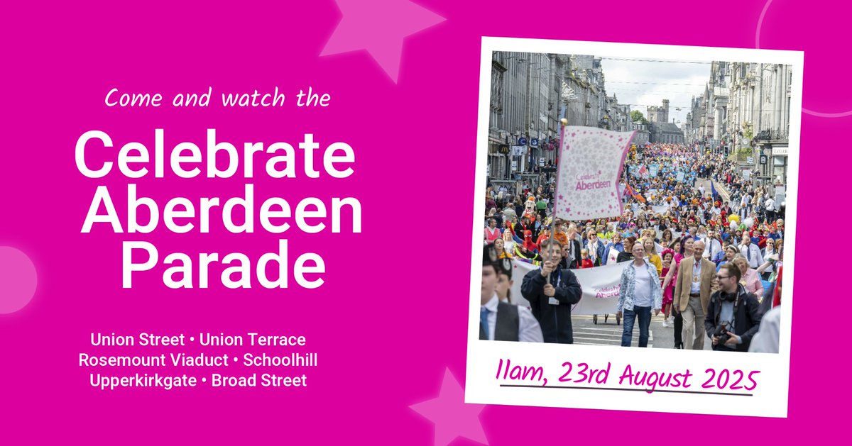 TechFestNews's tweet image. This Saturday (23 Aug) we’ll be joining the @celebrateabdn Parade!✨ Come down, enjoy the fun &amp;amp; give us a wave if you see us 👋 #CelebrateAberdeen
