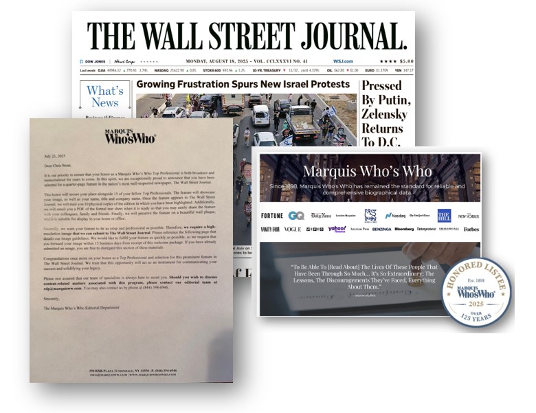 The Wall Street Journal Feature

I just received this letter from the Editorial Department of Who’s Who, notifying me of an upcoming quarter page feature in the Journal, so be on the lookout for it (and you can bet I’ll share it here, too!).