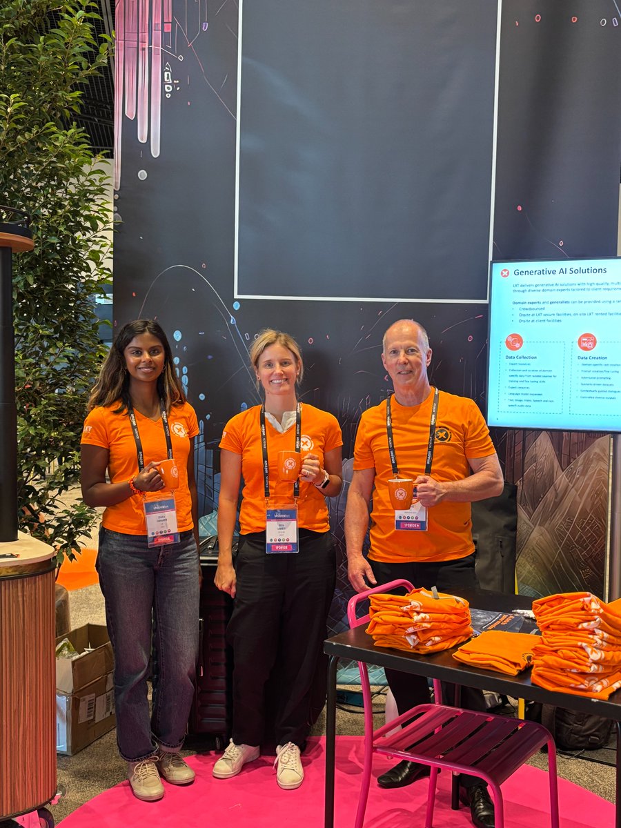 LXT (@lxt_ai) on Twitter photo Day 1 at <a href="/ISCAInterspeech/">INTERSPEECH 2025</a> 2025 in Rotterdam, The Netherlands! Come by the LXT booth and discuss your speech and generative AI projects.
We look forward to seeing you!
#Interspeech2025 #speechtechnology #generativeAI #AIdatasolutions #lxtai Day 1 at <a href="/ISCAInterspeech/">INTERSPEECH 2025</a> 2025 in Rotterdam, The Netherlands! Come by the LXT booth and discuss your speech and generative AI projects.
We look forward to seeing you!
#Interspeech2025 #speechtechnology #generativeAI #AIdatasolutions #lxtai
