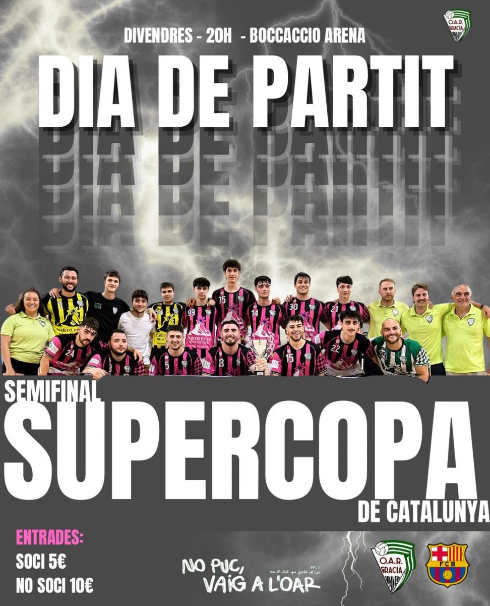 🤾‍♀️🤾‍♂️ El divendres encetem temporada amb 2 rivals de luxe a les semifinals de la #Supercopa Catalana d'Handbol.

#forçaOAR <a href="/SbdEsportEduca/">Sbd Esports, Educació i Acció Social</a> <a href="/esportcat/">Esports</a>