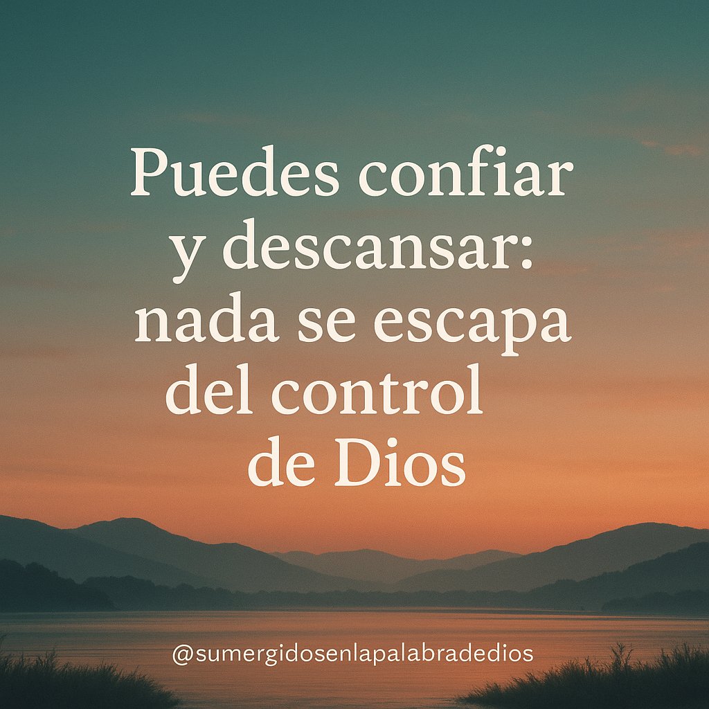 Cuando parece que todo se derrumba, Él sigue firme cuidando tu vida. Así como un guardián no se aparta de la puerta, Dios nunca se aparta de ti, aunque no lo veas.

Imagina salir de casa sin temor porque alguien te protege en cada paso, eso hace Dios contigo.

Lee Salmos 121:7-8