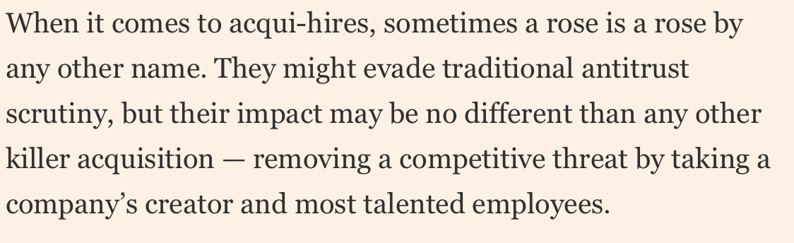 Robyn Shapiro (@robyn_shapiro) on Twitter photo Important piece from <a href="/JKBustertruster/">Jonathan Kanter</a> this morning.
When a deal threatens to entrench market power, it should face scrutiny, whatever the form. Important piece from <a href="/JKBustertruster/">Jonathan Kanter</a> this morning.
When a deal threatens to entrench market power, it should face scrutiny, whatever the form.