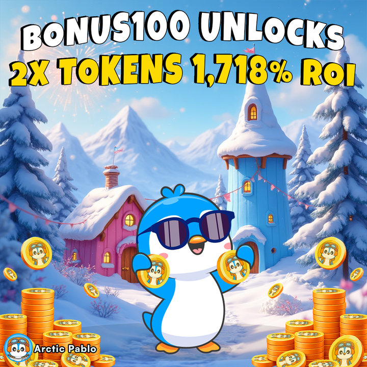 ❄🔥 DOUBLE OR NOTHING — BONUS100 UNLOCKED 🔥❄

Dude… Pablo just flipped the switch with BONUS100 you unlock 2x tokens instantly at just $0.00088. That’s a frozen 1718% ROI waiting to explode when launch hits $0.008. 🚀💰

The Arctic Pablo tribe already blasted past milestones,