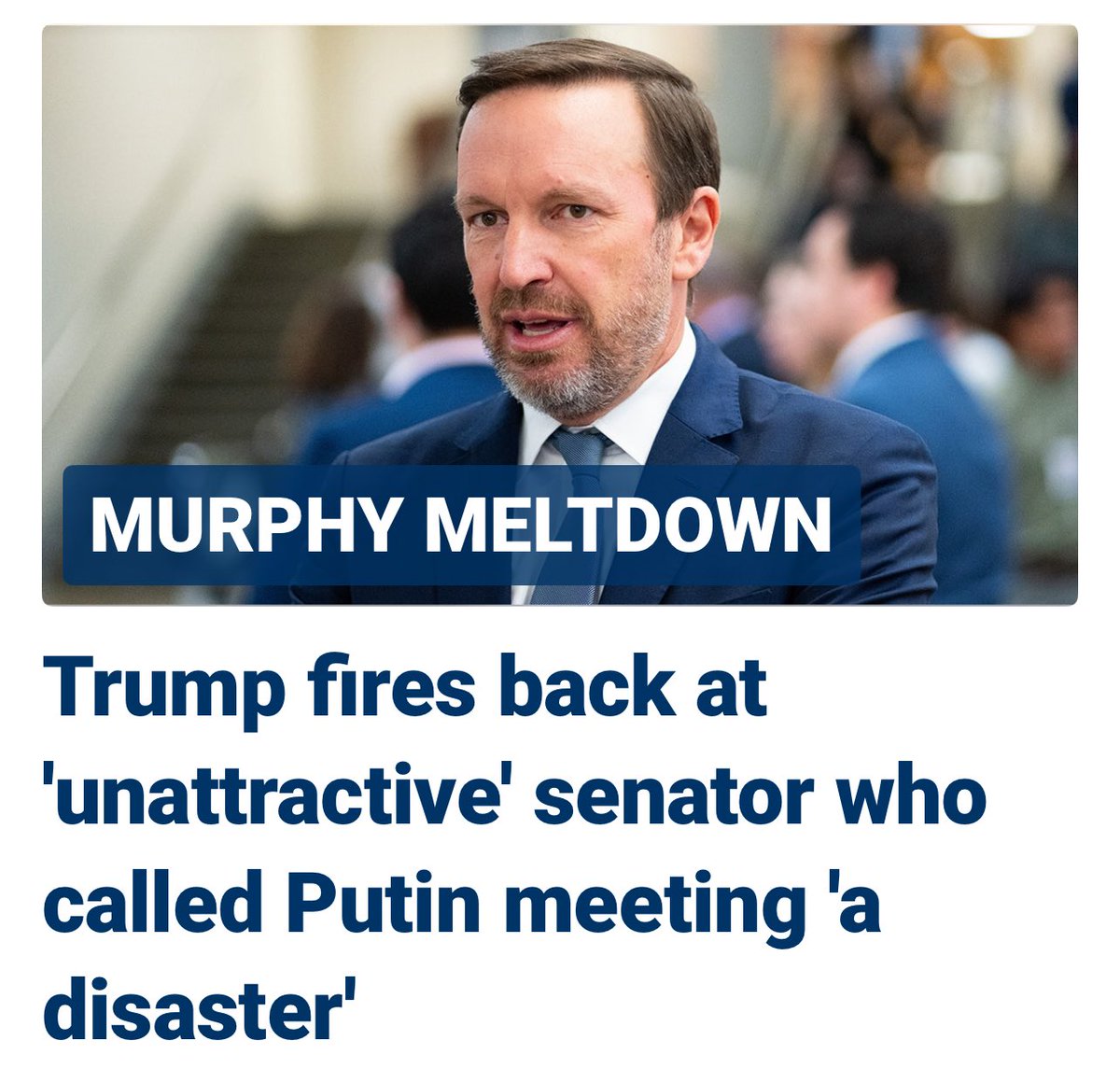 peter doubley (@peterdoubley) on Twitter photo The after-meeting Trump-Putin optics and <a href="/POTUS/">President Donald J. Trump</a> drawback on a cease fire, were extremely unfavorable for Trump. If no public admission, hope Trump realizes he yielded to Putin. Murphy gave a fair assessment. We should all pay attention. Neutrality is not an option. The after-meeting Trump-Putin optics and <a href="/POTUS/">President Donald J. Trump</a> drawback on a cease fire, were extremely unfavorable for Trump. If no public admission, hope Trump realizes he yielded to Putin. Murphy gave a fair assessment. We should all pay attention. Neutrality is not an option.