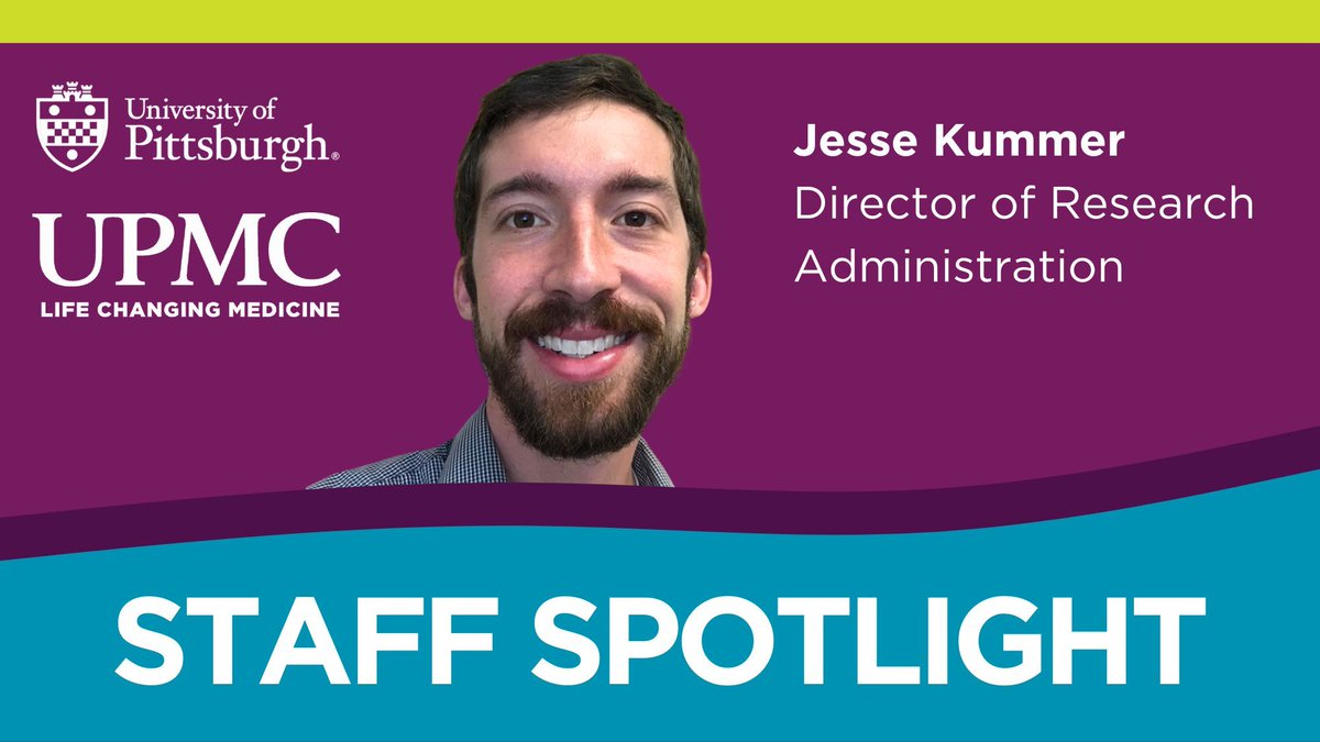 🔬 #StaffSpotlight | We are pleased to feature Jesse Kummer, Director of Research Administration in our department. Read our Q&amp;A and learn more about Jesse: anesthesiology.pitt.edu/news/administr…