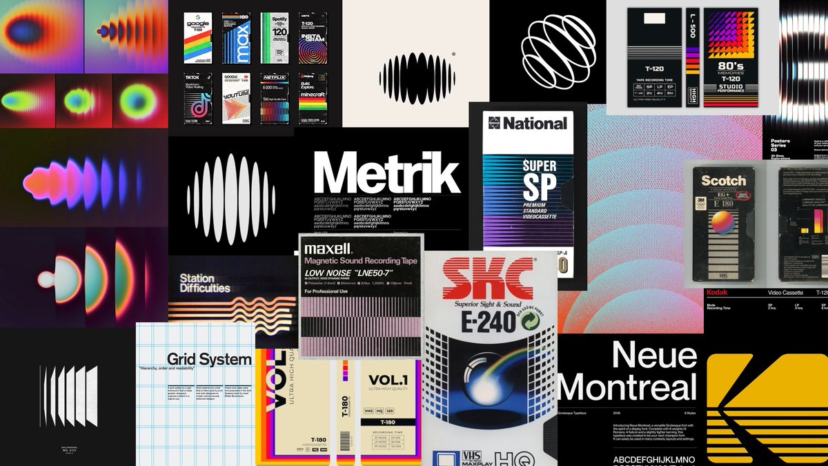 Mood board for a new brand project i'm working on for an AI company.