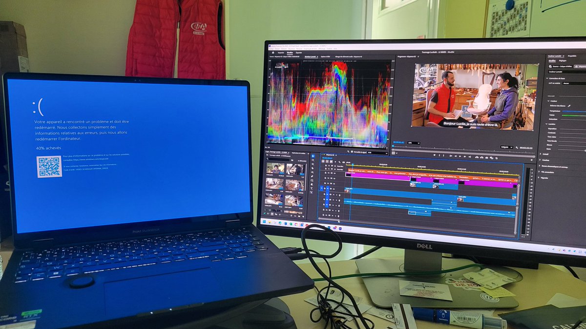 Je suis sur un montage vidéo depuis plus de 2 heures... Premiere pro n'a pas pu rouvrir le fichier.

Ne changez rien <a href="/AdobeFrance/">Adobe France</a>, vous êtes les meilleurs 🫡