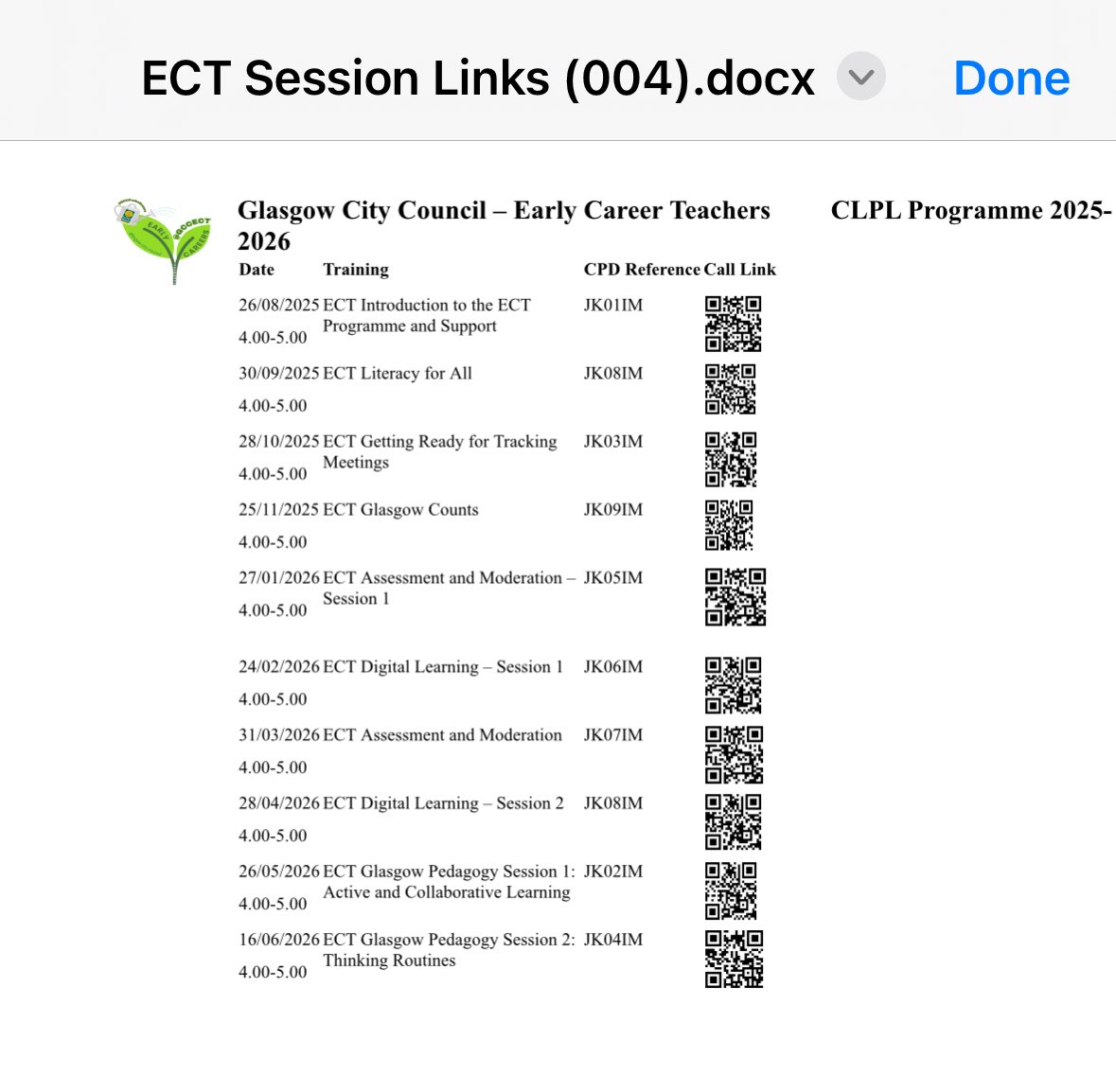 GCCProbationers's tweet photo. Early Career Teachers! Post Probation to 5 years! Fantastic Professional Learning opportunity. Designed for Glasgow Teachers for Glasgow teachers! 
First session 26th August-all welcome! Just scan the QR codes! @Doug_GCC @GCCECT @EdISGlasgow https://t.co/HoqPDSLUoI