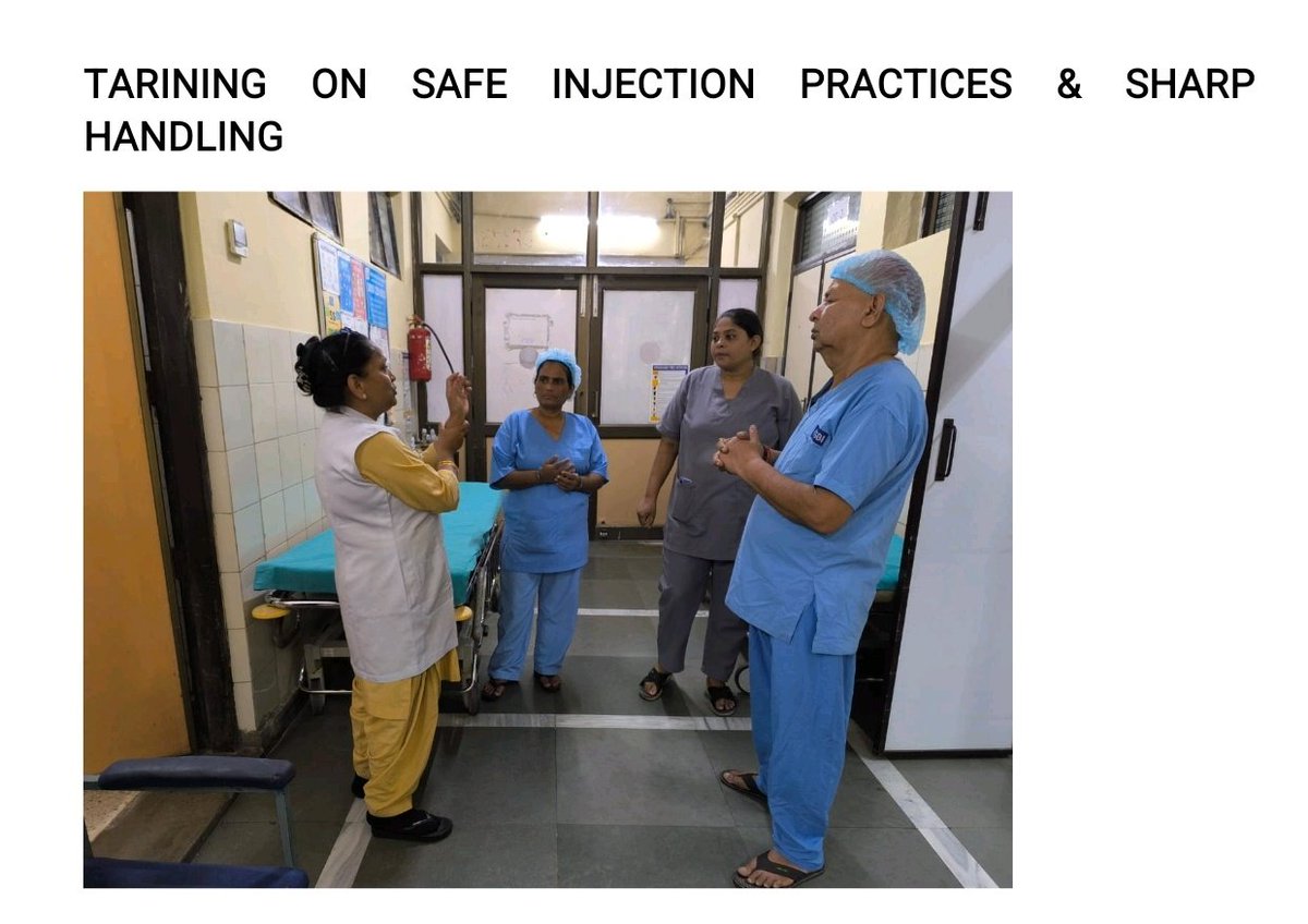 DMCentralDelhi's tweet photo. ARUNA ASAF ALI  HOSPITAL:
Hospital staffs trained on color coding of wastes and safe Injection practices like use of aseptic technique when preparing and administering injections at various departments .
 #delhikokoodeseazadi
#swachhtaabhiyan2025 https://t.co/IIMgsitmY1