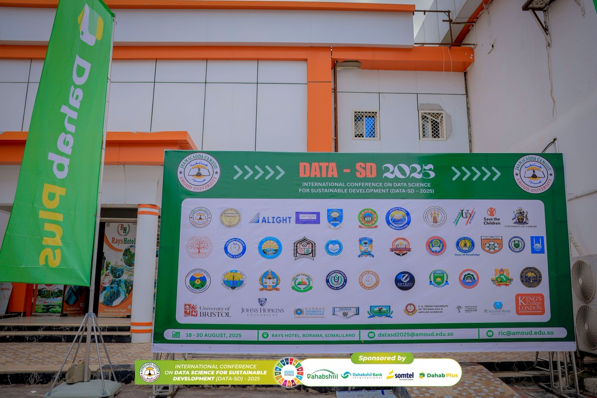 DahabPlusApp's tweet image. Dahabshiil Group supports International Data Science for Sustainable Development 2025 conference in Borama

The landmark gathering brought together researchers, academics, experts, and global scientists to examine the critical role of data science in sustainable development.…