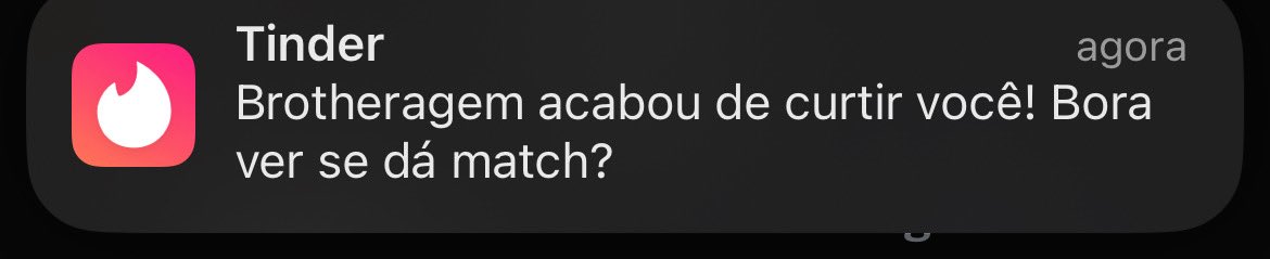 não tinder…. obrigado