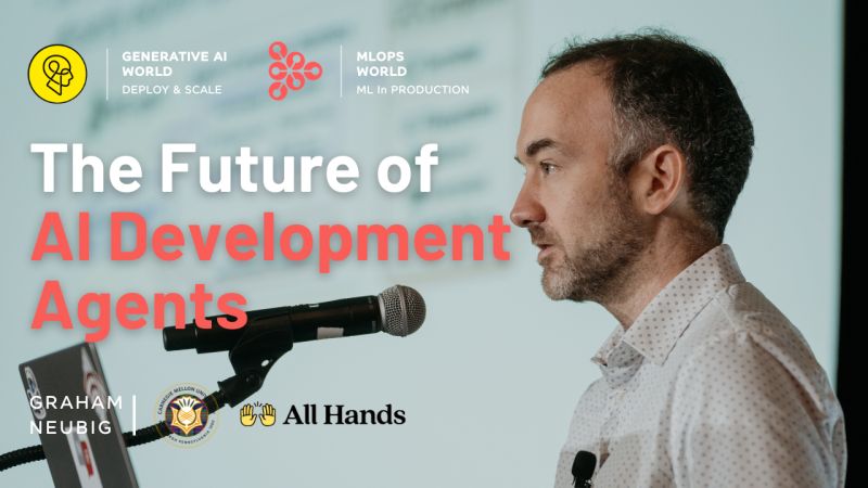 MLOps World: Largest Global Gathering on MLOps (@mlopsworld) on Twitter photo 🤖 Autonomous coding agents are here.
At #MLOpsWorld, <a href="/gneubig/">Graham Neubig</a> ( CMU, allhands_ai ) shared how agents now resolve 53% of GitHub issues — and what’s next for fully autonomous software dev.
Full talk 👉 mlopsworld.com/post/video-the… 🤖 Autonomous coding agents are here.
At #MLOpsWorld, <a href="/gneubig/">Graham Neubig</a> ( CMU, allhands_ai ) shared how agents now resolve 53% of GitHub issues — and what’s next for fully autonomous software dev.
Full talk 👉 mlopsworld.com/post/video-the…