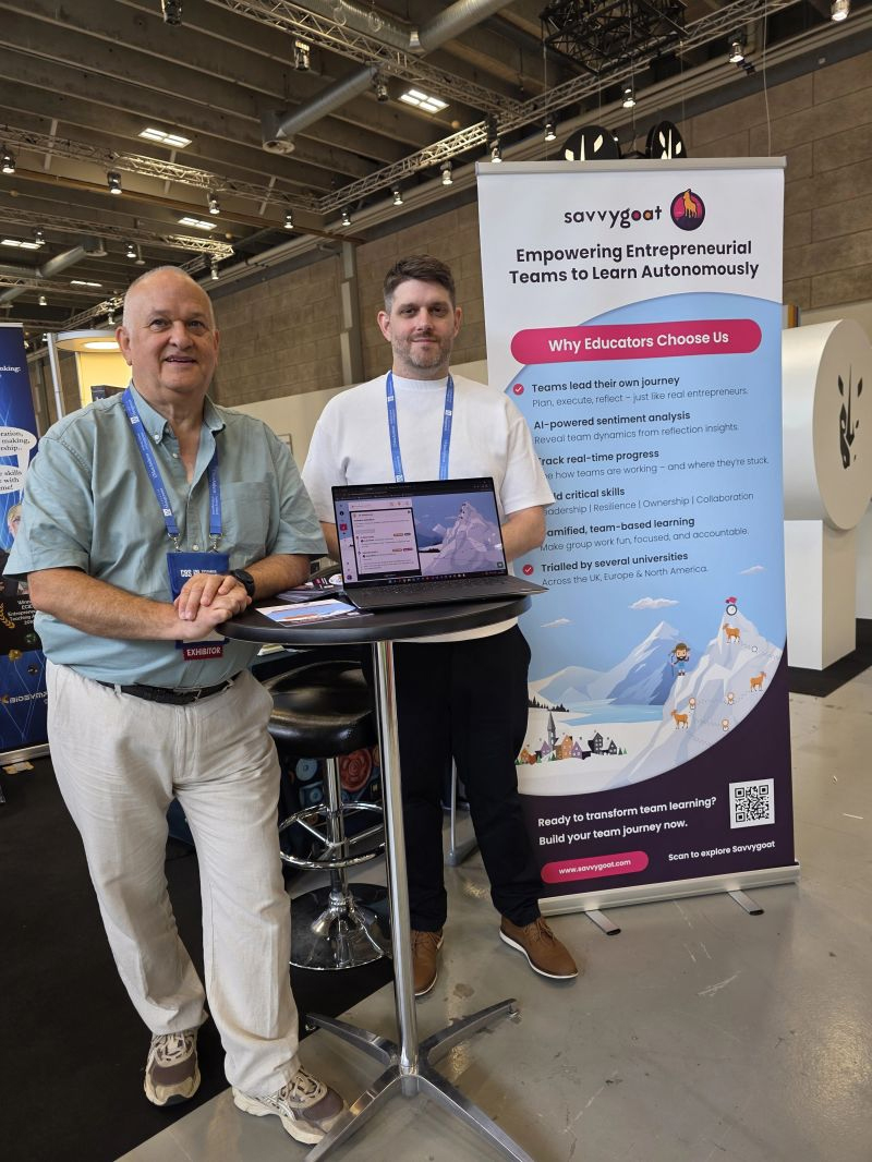 Keith Collins and Scott Airth at the AOM 2025 Conference in Copenhagen
Found out the best question to ask to grab the attention of passing delegates is "Do you enjoy teaching groups of students?" it always brings a smile and starts a conversation.