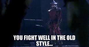 Watched TMNT (1990) with the boy last night. And laughed at this bc like 20 minutes earlier they’re spinning like breakdancers and fighting on skateboards. Which implies that “the old style” was in fact very silly
