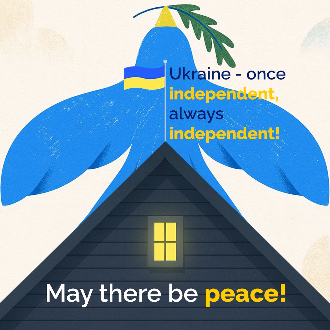 🇺🇦 In times when the freedom and independence of the Ukrainian people are under threat, the European Union stands in full solidarity.

Since the start of Russia’s war, we’ve stood by every Ukrainian citizen, with hope for clear skies and lasting peace.
🕊️ No to war! Yes to peace!