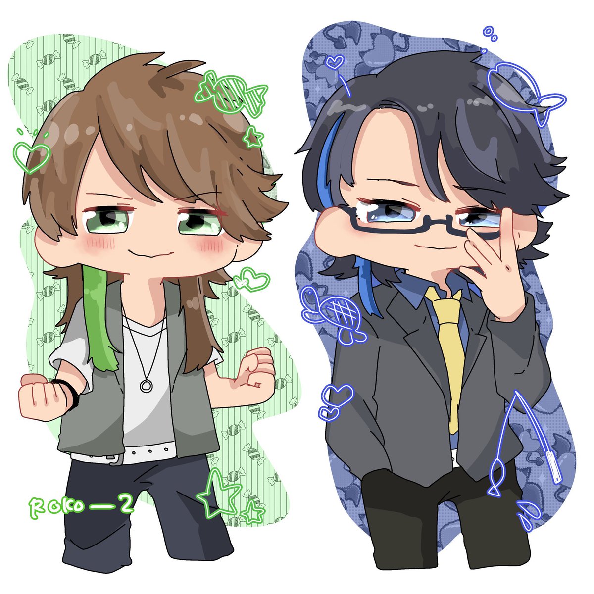 このふたりが描きやすいんです…
 #仮面ライダー電王   #イラスト  #D侑斗  #U良太郎 #ファンアート