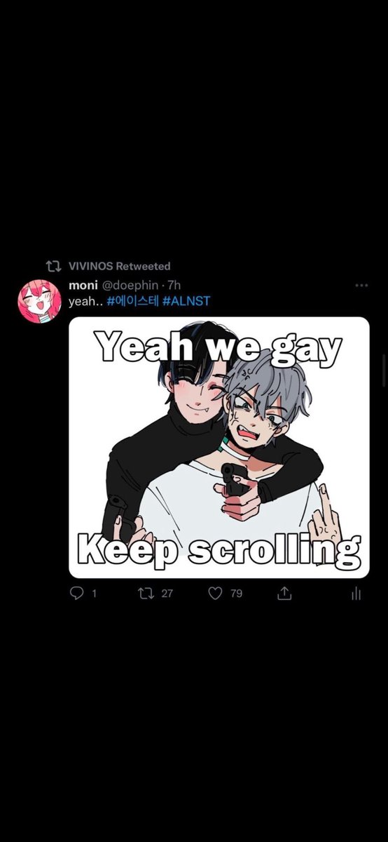 Chaoticcat44's tweet photo. I present to all of you a screenshot from Vivinos’ old Twitter account. All the “straight Till” truthers can go home now. #alnst #ivantill https://t.co/TKFS2WnaVb