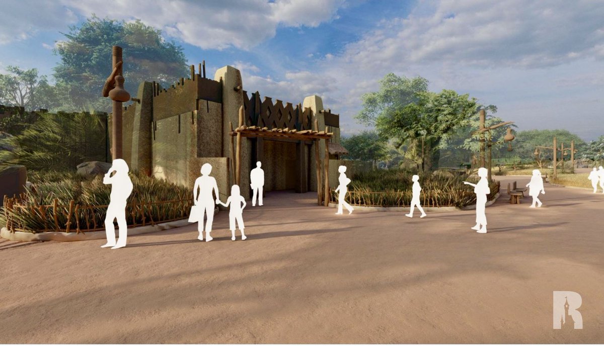 ⚠️ First Look: New official digital renderings inside the upcoming Lion King themed land at Disneyland Paris (construction permit filing, do not show all theming):
- Attraction Entrance
- Shop Entrance
- Food Kiosk
- Restrooms