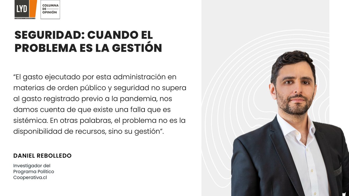 LibertadyDesarrollo (@lydchile) on Twitter photo #Opinión "Seguridad: cuando el problema es la gestión", dice Daniel Rebolledo, Investigador del Programa Político, en <a href="/Cooperativa/">Cooperativa</a>
ver columna aquí
lyd.org/otros-contenid… #Opinión "Seguridad: cuando el problema es la gestión", dice Daniel Rebolledo, Investigador del Programa Político, en <a href="/Cooperativa/">Cooperativa</a>
ver columna aquí
lyd.org/otros-contenid…