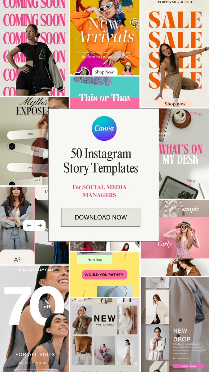 Portia45804329's tweet photo. #Small #fashion #brands: Your I#nstagram stories could be #selling more clothes.

Instead of just posting "New arrivals ✨"

Try:
- "Style this piece 3 ways" 
- "Day vs night looks"
- "What's your style personality?" quiz

50+ fashion-focused templates https://t.co/eV9BhFSJcc https://t.co/gMgCTsPFmp