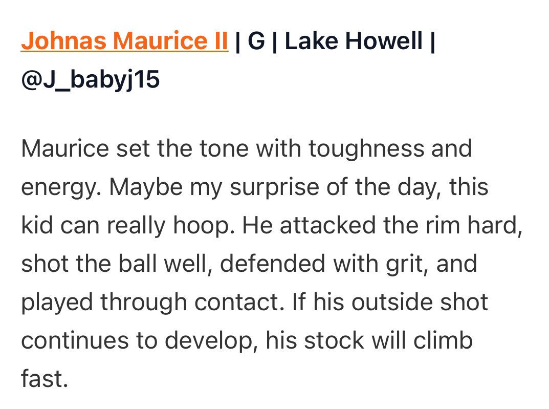 Johnas Maurice II 🇭🇹 (@j_babyj15) on Twitter photo Thank you for the feedback and advice, I will keep growing and developing my game. Back in the lab 🧱 by 🧱 <a href="/prephoopsfl/">Prep Hoops Florida</a> <a href="/RealNews102/">Drew Johnson</a> <a href="/ZyAdamss/">Zy Adams</a> <a href="/SE_Elite_3SSB/">Austin Rivers SE Elite 🏀</a> <a href="/MIkeSut86589868/">Lake Howell/SE Elite Coach Mike Sutton</a> <a href="/LakeHowellMBB/">Lake Howell Men’s Basketball</a>
prephoops.com/2025/08/top-pe… Thank you for the feedback and advice, I will keep growing and developing my game. Back in the lab 🧱 by 🧱 <a href="/prephoopsfl/">Prep Hoops Florida</a> <a href="/RealNews102/">Drew Johnson</a> <a href="/ZyAdamss/">Zy Adams</a> <a href="/SE_Elite_3SSB/">Austin Rivers SE Elite 🏀</a> <a href="/MIkeSut86589868/">Lake Howell/SE Elite Coach Mike Sutton</a> <a href="/LakeHowellMBB/">Lake Howell Men’s Basketball</a>
prephoops.com/2025/08/top-pe…