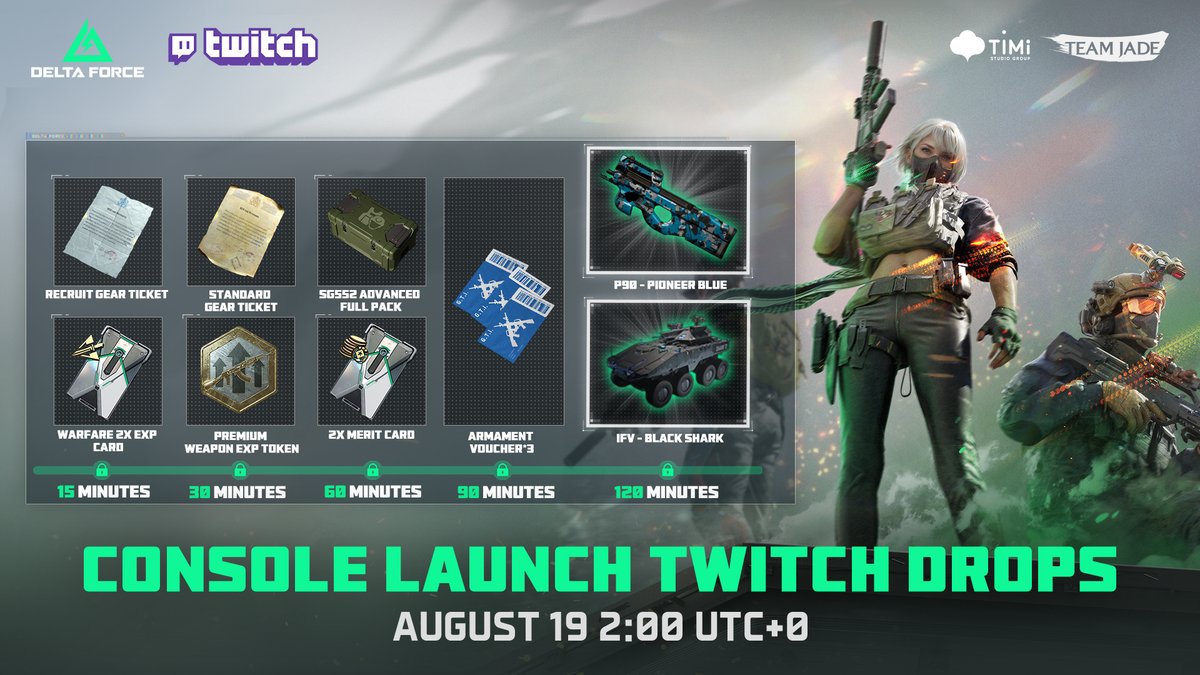 🎮We're hosting a series of rewarding events for content creators and non-creators alike starting from August 19!

🎥Creators: Create content about console launch to win cash rewards, Delta Tickets, or TikTok Diamonds rewards!

💻Non-creators: Watch livestreams about Delta Force