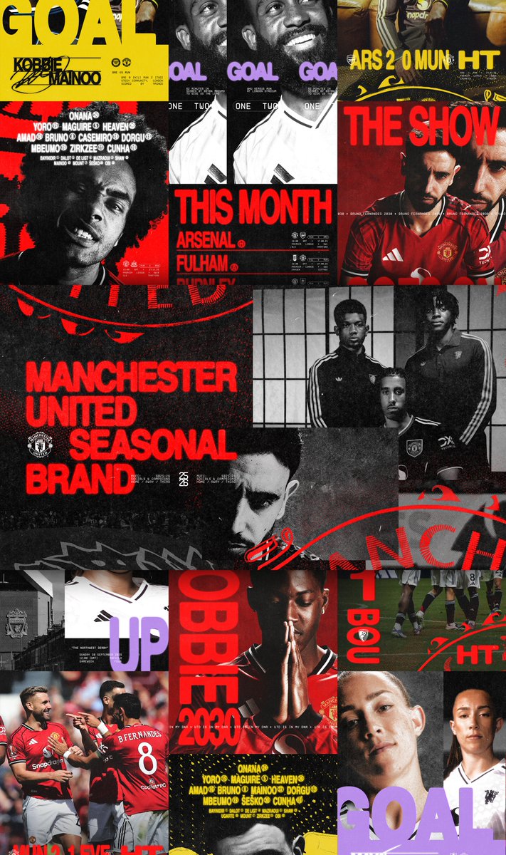 visuallymax's tweet image. Seasonal brand concept @ManUtd 25/26 🇾🇪 

An assertive &amp;amp; expressive identity spanning across social, marketing, and hospitality. Defined by impactful typography and editorial layouts. Embracing United's attitude, from the streets to the stands.

Collab w/@DBan_ 

#SMSports #MUFC