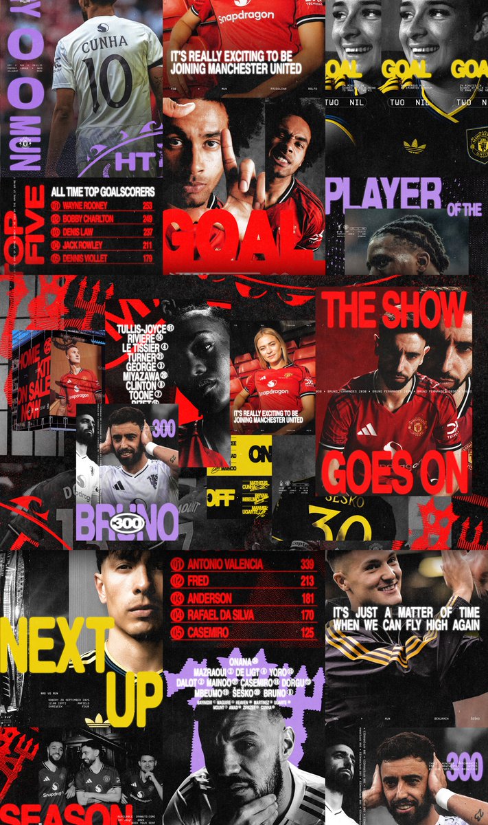 visuallymax's tweet image. Seasonal brand concept @ManUtd 25/26 🇾🇪 

An assertive &amp;amp; expressive identity spanning across social, marketing, and hospitality. Defined by impactful typography and editorial layouts. Embracing United's attitude, from the streets to the stands.

Collab w/@DBan_ 

#SMSports #MUFC