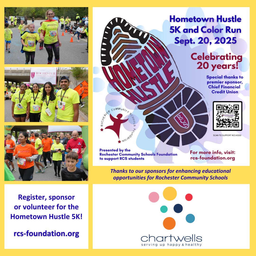 RCS Foundation (@rcsfoundation2) on Twitter photo Fierce competitor? Leisurely walker? The Hometown Hustle 5K and one-mile color run has something for you! Join us on Sept. 20 to support RCS students. Special thanks to <a href="/ChartwellsK12/">Chartwells K12</a> for its generous sponsorship. Register at rcs-foundation.org/hometown-hustl…. #RCSFcares Fierce competitor? Leisurely walker? The Hometown Hustle 5K and one-mile color run has something for you! Join us on Sept. 20 to support RCS students. Special thanks to <a href="/ChartwellsK12/">Chartwells K12</a> for its generous sponsorship. Register at rcs-foundation.org/hometown-hustl…. #RCSFcares