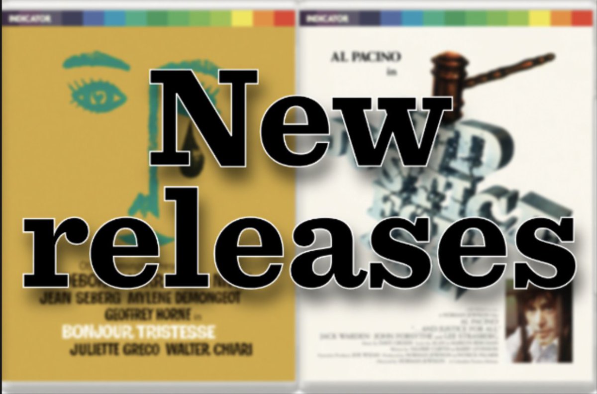 It's release day! 🇬🇧

Get your hands on a shocking tale of censorship, a stylish tragedy, a searing story of injustice, and an iconic Pacino courtroom drama.

Storm Center, Bonjour Tristesse, The Liberation of L.B. Jones and ...And Justice For All out now: tinyurl.com/39zykpk2