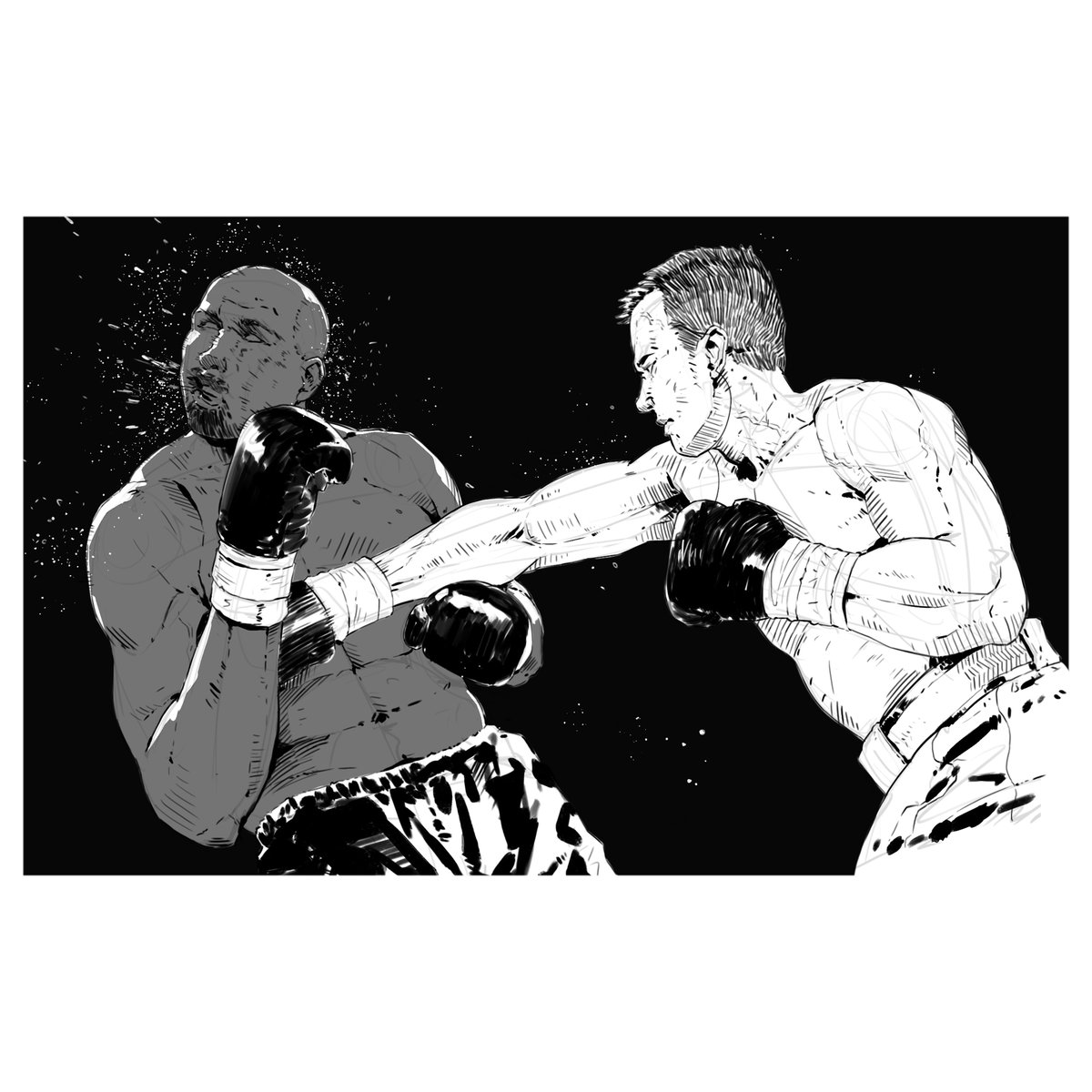 Warren1905's tweet photo. Lineart practice
.
.
.
.
#sketch #boxingtraining #fighters #nevergivingup https://t.co/MaqtgJKqku