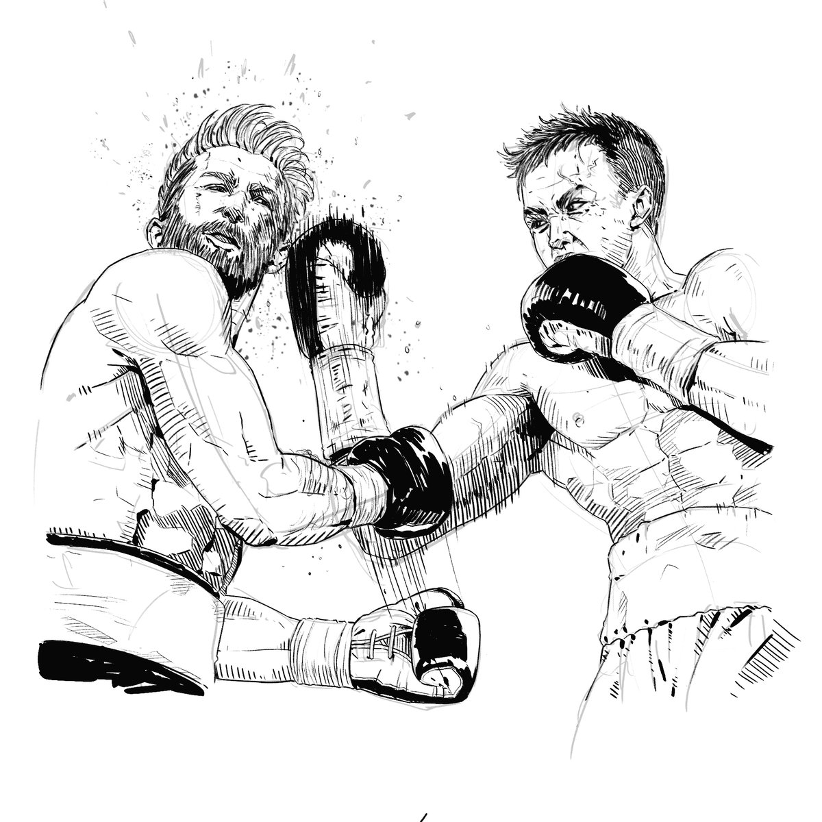 Warren1905's tweet photo. Lineart practice
.
.
.
.
#sketch #boxingtraining #fighters #nevergivingup https://t.co/MaqtgJKqku