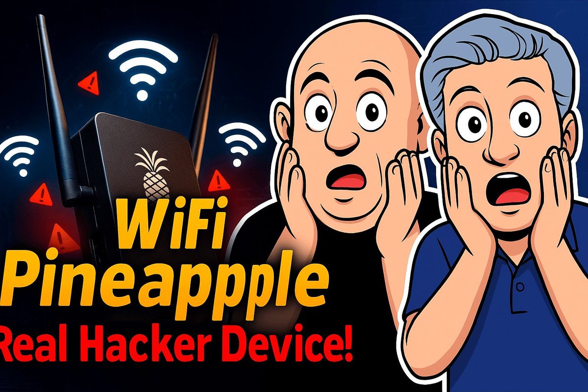 SecCocktailHour's tweet photo. 🎙️ New Podcast Episode 🎙️ WiFi Pineapple Unboxing 

 In this episode, we're unboxing the Hak5 WiFi Pineapple Mark 7 - the real penetration testing tool featured in countless TV shows and movies! 

YouTube: https://t.co/TTHtliFxw2
Spotify, other platforms: https://t.co/BMtZZmkFwp https://t.co/1wwBzwTuqU