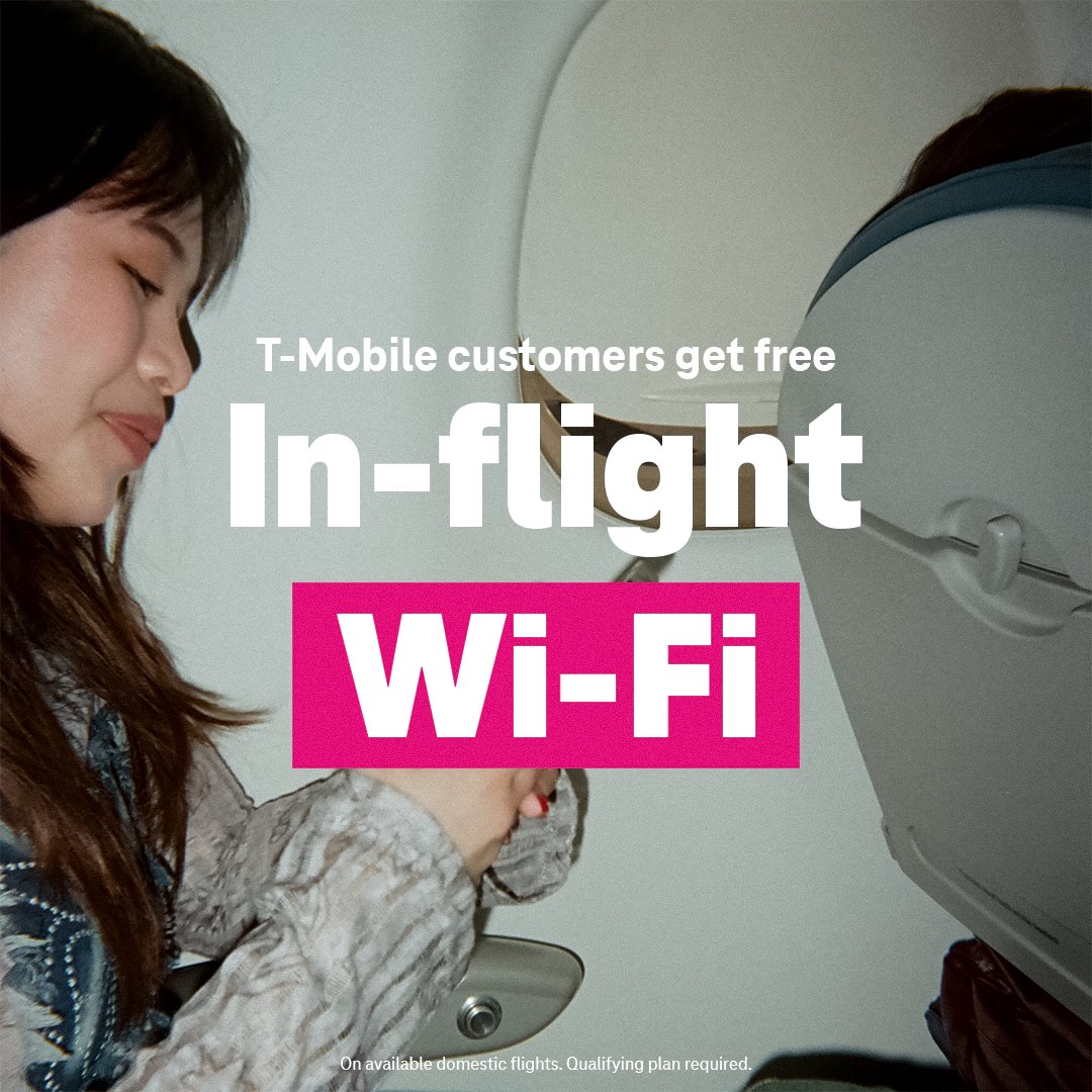 flying without paying for wi-fi? yeah, @tmobile did that for customers 👏 ms.spr.ly/6014spk5s

#TeamMagenta