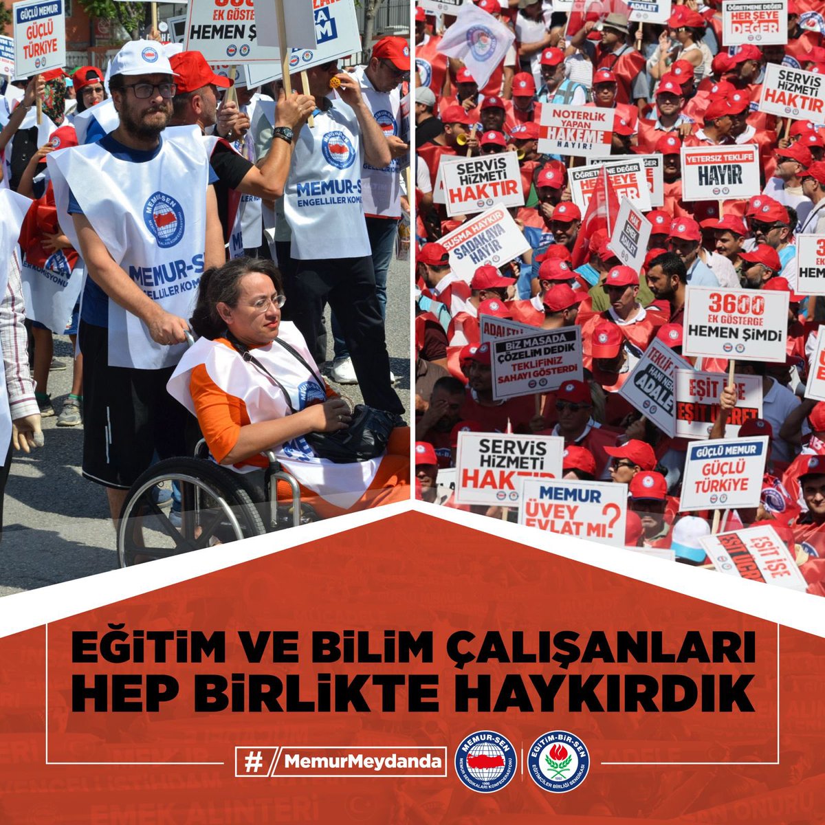Eğitim ve Bilim Çalışanları Hep Birlikte Haykırdık
#MemurMeydanda
