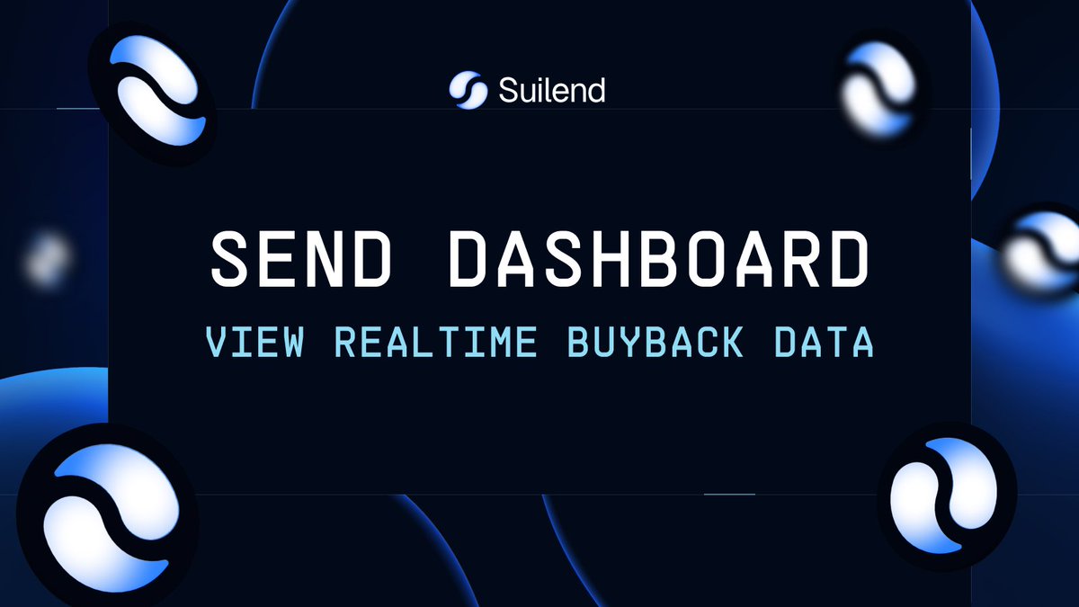 Introducing the SEND Dashboard!

The SEND Dashboard provides realtime transparency into buybacks, revenue, and treasury balances across Sui's DeFi Suite.

Let's take a look 🧵