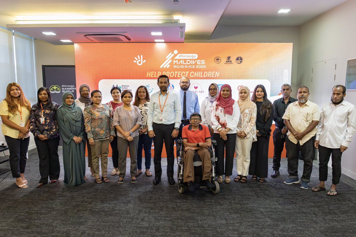 Dhiraagu's tweet photo. We hosted a special briefing for the endorsed NGOs of #DMRR2025, highlighting how they can use the event to raise funds and spread awareness for their causes 🧡
Learn more about this year’s endorsed NGOs and discover how you too can support the mission to #HelpProtectChildren at 👉 https://t.co/fChAhi3Dku
🏃♀️ Join us in making every step count!
#DhiraaguMaldivesRoadRace #LargestRunInTheMaldives #HelpProtectChildren