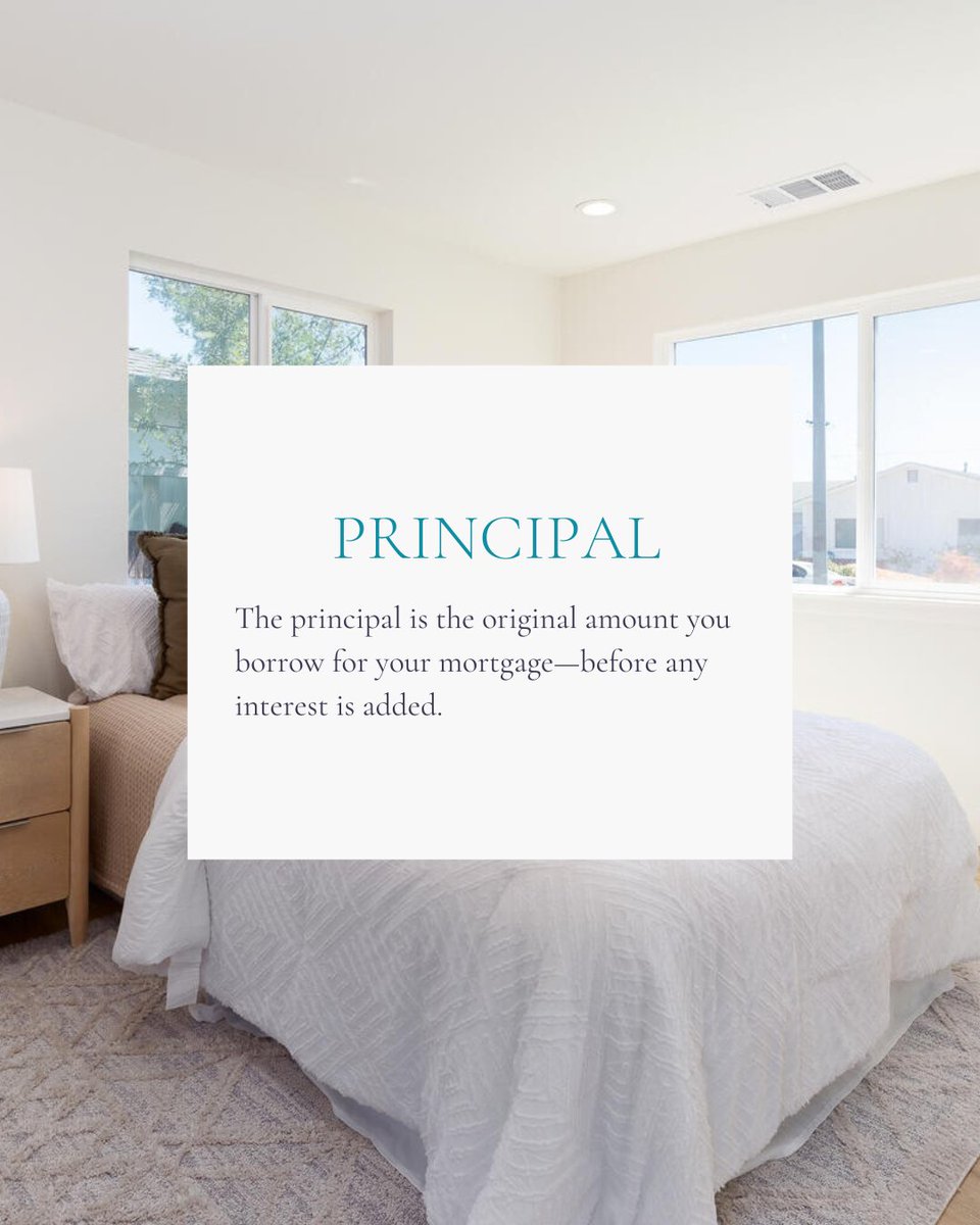 yvetteeverhome's tweet photo. 💡 Home Loan Term to Know: Principal⁠
⁠
The principal is the original amount you borrow for your mortgage—before any interest is added.⁠
⁠
Understanding your principal helps you see where your monthly payments are going! 🏡⁠

#HomeBuyingTips #Mortgage101 #FirstTimeBuyer https://t.co/Ybddg5LqVv