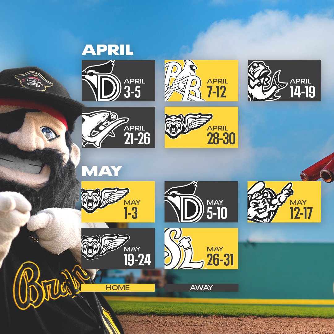 The_Marauders's tweet photo. You heard it here first… the 2026 schedule is HERE!🔥 Start planning those LECOM Park nights now, it’s never too early to get hyped for another season of baseball, fireworks, and fun! 🙌⚾ SAVE this post so you don’t miss a moment!

#LECOMPark ItAllBeginsInBradenton⚾️🏴‍☠️ https://t.co/qqaoGRUlpL