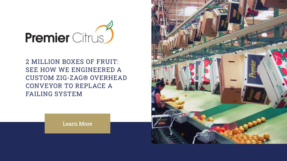 Premier Citrus Packers moves 2M+ boxes of fruit each year, but their old conveyor system couldn’t keep up. RW Conveyor replaced it with a stronger, smarter Zig-Zag® system; fast, efficient, and future-ready.

➡️ rwconveyor.com/resources/case…

#ConveyorSystems #FoodProcessing