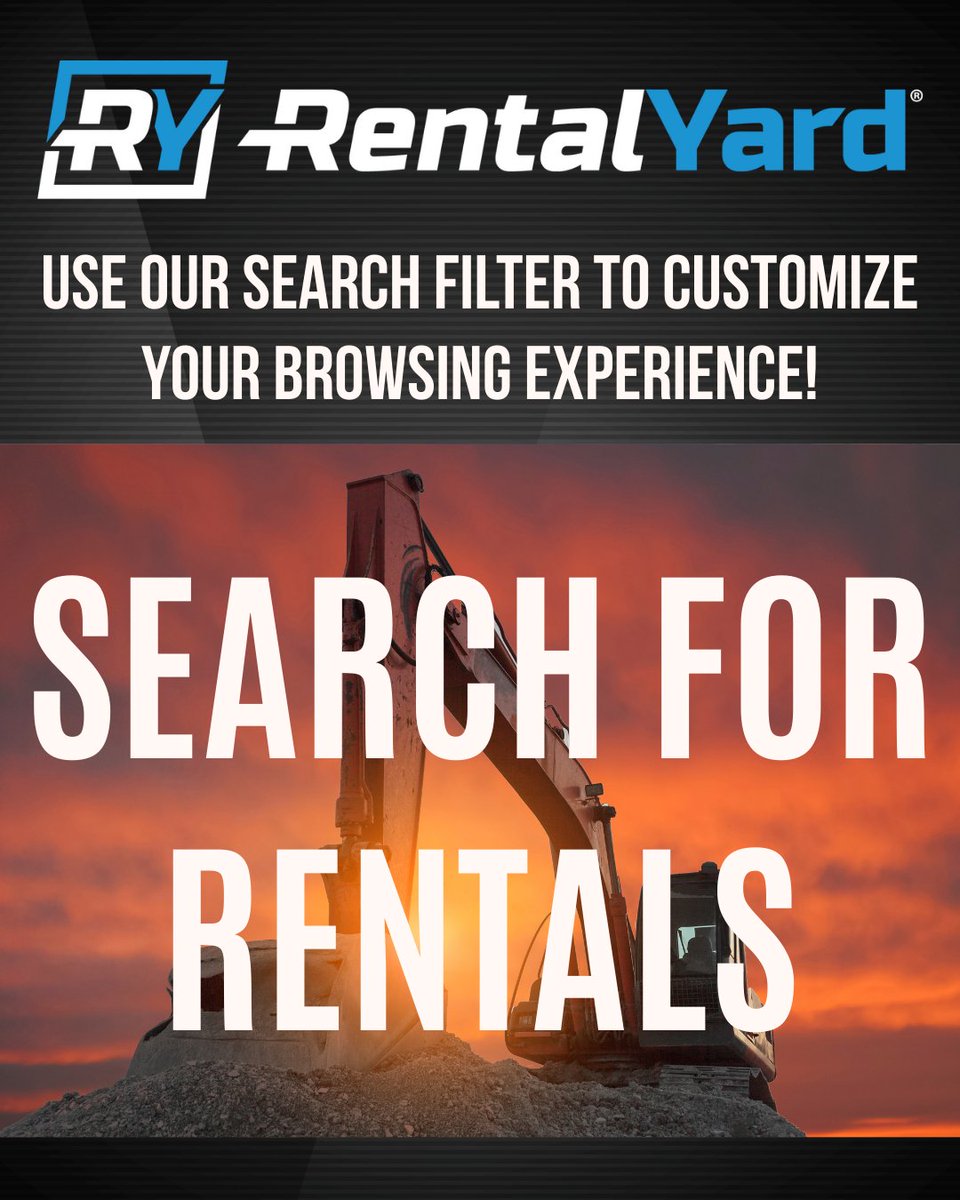 RentalYard's tweet image. Search For Rental Equipment Today! 🚜🏗️

Our precise search filter helps you customize your browsing experience for your needs! Sort by distance, price point, hours &amp;amp; more! 📲

Browse HERE! ➡️ ow.ly/ag2S50WEFRb

#RentalYard #SearchFilter #RelevantResults #RentalListings
